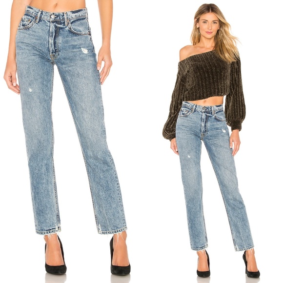 grlfrnd denim helena high rise